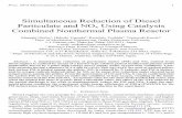 Simultaneous Reduction of Diesel Particulate and NO · PDF file · 2018-03-01Proc. 2016 Electrostatics Joint Conference 1 Simultaneous Reduction of Diesel Particulate and NO x Using