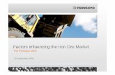 Factors influencing the Iron Ore Market - Ferrexpo · PDF fileFactors influencing the Iron Ore Market ... Observations: • Current turmoil in equity/financial markets will probably