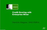 Credit Scoring with Enterprise Miner - · PDF fileStages in credit scoring! ... Acceptance (middle office or front office)! ... branch office staff on the spot, only using a piece
