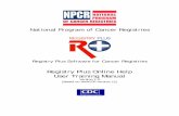 Registry Plus Online Training Manual - Centers for … Registry Plus Online Help Training Manual . This training manual contains six chapters that will be reviewed and used during