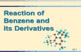 Reaction of Benzene and its Derivatives · PDF fileChlorobenzene Halogenation: H Cl 2 Cl F e Cl 3 HCl + + Nitrobenzene Nitration: H HN O 3 N O 2 H 2 SO 4 H 2 O ... preparation of unrearranged