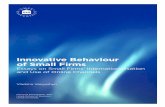 Innovative Behaviour of Small Firms - DiVA 416189/FULLTEXT01.pdf · PDF fileInnovative Behaviour of Small Firms ... organisational innovativeness and identifying key determinants