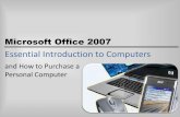 Essential Introduction to Computers - TUSCULUM · PDF fileEssential Introduction to Computers ... •The six primary components of a computer are ... •A storage device is used to
