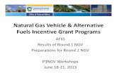 Natural Gas Vehicle Alternative Incentive Grant … Gas Vehicle & Alternative Fuels Incentive Grant Programs AFIG Results of Round 1 NGV Preparations for Round 2 NGV P3NGV Workshops