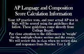 AP Language and Composition Score Calculation … Language and Composition Score Calculation Information Your AP practice tests, and your actual AP test in May, will be scored using