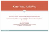 One-Way ANOVA - Zayed University · PDF fileUnderstanding One-Way ANOVA • In general, however, the One-Way ANOVA is used to test for differences among three groups as comparing the