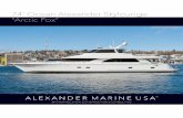74’ Ocean Alexander Skylounge “Arctic Fox” · PDF fileMake:Make: Ocean Alexander Model:Model: 74 Skylounge Length:Length: 74 ft ... life raft and a 400DL SeaSport Avon RIB w