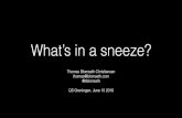 What's in a sneeze? - QS Groningen - 20160615
