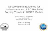 Observational Evidence for Underestimation of BC …scrippsscholars.ucsd.edu/jnorris/files/agublackcarbon.pdfObservational Evidence for Underestimation of BC Radiative Forcing Trends