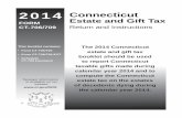 2014 CT-706-709 Instructions, Connecticut Estate and · PDF filePage 3 For estates of decedents dying during 2014, the Connecticut estate tax exemption amount is $2 million. Therefore,