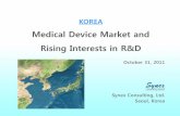 Medical Device Market and Rising Interests in R&D · PDF fileMedical Device Market and Rising Interests in R&D October 31, ... Reimbursement Approval. Clinical ... – Large hospitals
