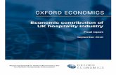 BHA - Economic Contribution of UK Hospitality … contribution of UK hospitality industry Final report September 2010 Report prepared by Oxford Economics for . ... and includes jobs