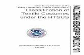 Classification of Textile Costumes under the HTSUS · PDF fileWhat Every Member of the Trade Community Should Know About: Classification of Textile Costumes under the HTSUS AN INFORMED