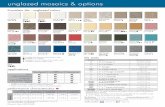 unglazed mosaics & options - South Cypress · PDF fileunglazed mosaics & options © American Olean. ... 2" octagon and dot ... tile sizes Size Nominal Size Shape 2” x 2” mosaic