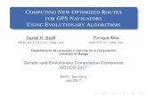 Computing New Optimized Routes for GPS Navigators Using Evolutionary Algorithms