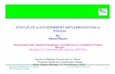 STATUS OF e-GOVERNMENT IMPLEMENTATION In Ethiopiaunpan1.un.org/intradoc/groups/public/documents/UN/UNPAN033675.pdf · Electronic/Mobile Gov in Africa E-Government In Ethiopia 17-19