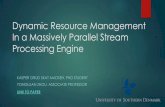 Dynamic Resource Management In a Massively Parallel Stream Processing Engine