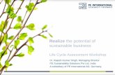 Realize the potential of sustainable business -  · PDF fileRealize the potential of sustainable business ... sustainabilty performance: ... processing, product use, disposal,
