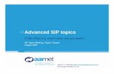 Advanced SIP topics - Packetizer · PDF file• The Video Middleware working group ‘vidmid-vc