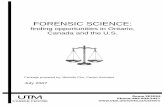 FORENSIC SCIENCE - University of Toronto · PDF fileforensic science programs advertised on tv, ... Case Western Reserve University- Law-Medicine Center School of Law ... Forensic