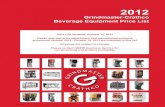 Price List Updated: October 15, 2012 Please note that ... · PDF fileBeverage Equipment Price List Price List Updated: October 15, 2012 Please note that price adjustments and discontinued