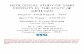 GEOLOGICAL STUDY OF SAND DEPOSITS IN - · PDF fileGEOLOGICAL STUDY OF SAND DEPOSITS IN IN THE STATE 0F MICHIGAN PHASE II Final Report INTRODUCTION ... recommended for additional work