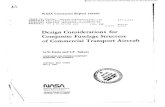 Design Considerations Composite Fuselage Structure Contractor Report CR-159296 DESIGN COrJSIDERATIONS FOR COMPOSITE FUSELAGE STRUCTURE OF COMIERCIAL TRANSPORT AIRCRAFT G. W. Davis