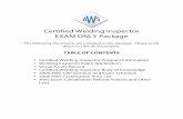 Certified Welding Inspector EXAM ONLY Packagefiles.aws.org/certification/docs/packages/cwi_examonly_pkg.pdf · Certified Welding Inspector EXAM ONLY Package ... • For questions