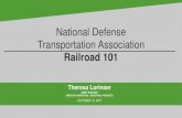 National Defense Transportation Association - · PDF fileNational Defense Transportation Association Technology Ryan Steinbach UNION PACIFIC SENIOR DIRECTOR - INDUSTRIAL ... TPAX