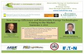 New Energy Efficiency and Renewable Energy …securityandsustainabilityforum.org/.../2014/09/...Slides_Final1.pdfSep 04, 2014 · New Energy Efficiency and Renewable Energy Technologies