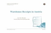 Warehouse Receipts in Austria - United Nations · PDF file• Person shown in the Document ... FIATA-FBL negotiable FIATA Multimodal Transport Bill of Lading (2) ... Warehouse Receipts