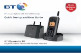 BT’s toughest phone with 1km outdoor range · PDF fileBT’s toughest phone with 1km outdoor range Quick Set-up and User Guide BT Elements 1K Digital Cordless Phone with Answer
