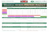 Weekly Grain Market Report - Agricole · PDF fileWeekly Grain Market Report ... 1 £ : $ down, 1.571 (63.65) Last 12 Months £: Euro down, 1.258 (79.43) 100# 110# 120# 130# 140 ...
