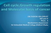Cell cycle,growth regulation ,molecular basis of cancer by dr.Tasnim