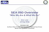 SEA 05D OvervieTA Familiarization – Revised 5/5/16 2 LCS IWS SUBS/SEA 07 CVN SHIPS/SEA 21/LCS SEA 05L SEA 05H SEA 05U SEA 05V SEA 05D 05S L G G CAPABILITY & CERTIFICATION C NG CUSTOMER