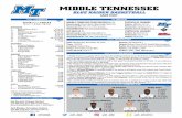 MIDDLE TENNESSEE - s3.  · PDF file17 at VCU (ASN) 6 PM 21 Georgia State 6:30 PM ... Dr. Sidney McPhee Director of Athletics: ... 14 Chase Miller R-Fr. 20 Giddy Potts Jr