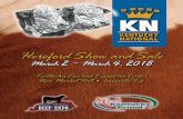 Hereford Show and Sale Show and Sale 60th Kentucky National 32nd Kentucky Farm Bureau Beef Expo Friday, March 2, 2018 • Show 1 p.m. • West Wing Saturday, March 3, 2018 • Sale