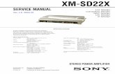 Sony XM-SD22X car amplifier XM-SD22X SONY CAR Power Amplifier … · UK Model E Model XM-SD22X STEREO POWER AMPLIFIER Other Specifications Circuit system OTL (output transformerless)