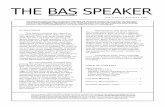 THE BAS SPEAKER - Boston Audio · PDF fileTHE BAS SPEAKER BOSTON AUDIO SOCIETY ... controls used for listening tests, ... and power-supply parts can be purchased from surplus stores.