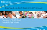 Georgia Boards of Dentistry & Pharmacy · PDF fileGeorgia Boards of Dentistry & Pharmacy. 1 ... – Examination ... employment affidavit, malpractice questionnaire, references