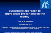 Systematic approach to appropriate prescribing in the · PDF fileSystematic approach to appropriate prescribing in the elderly Anne Spinewine MPharm, MSc, PhD ... Fenoterol + ipratropium