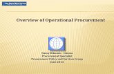 Overview of Operational Procurement WSS Operational... · Overview of Operational Procurement 1 Nancy Bikondo - Omosa Procurement Specialist Procurement Policy and Services Group