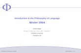 Introduction to the Philosophy of Language - snafuhome.snafu.de/erich/phil/CourseSlides3.pdf · Literature First-Order Modal Logic Rigid Designation Exkurs: Scope Rigid Designation