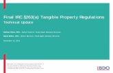 Final IRC §263(a) Tangible Property Regulations · PDF fileFinal IRC §263(a) Tangible Property Regulations Technical Update Nathan Clark, ... 2008 • Temporary and ... Page 22 Acquisition