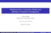 Nonlinear Error Correction Model and Multiple-Threshold ... · PDF fileNonlinear Error Correction Model and Multiple-Threshold Cointegration Man Wang Dong Hua ... China Nonlinear Error