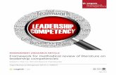 Framework for methodical review of literature on ... for methodical review of literature on leadership competencies ... Keywords: competencies; competency model; ... presented the