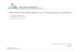 Recent State Election Law Challenges: In Brief · PDF fileRecent Election Law Challenges: In Brief Congressional Research Service Summary During the final months and weeks leading