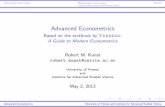 Advanced Econometrics -   Econometrics ... Consider two stationary variables Y and X, with X regarded as ... which yields the VECM with restricted intercepts âˆ†Y