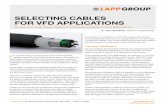 selecTing cables FoR VFD applicaTions - Lapp Tannehill ... · PDF fileFor all their energy savings and process control benefits, ... (VFD) systems have a downside too. When these drives