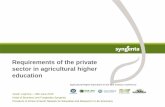 Requirements of the private sector in agricultural higher ...meetings.iamz.ciheam.org/educagri2015/papers/Session III/Leprince... · Head of Business Unit Fungicides Syngenta ...